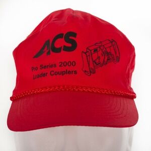 Four Seasons ACS Pro Series 2000 Loader Couplers Hat Mens OSFA Red Snapback Rope